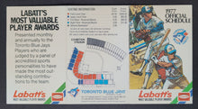 Load image into Gallery viewer, 1977 Toronto Blue Jays 1st Season Schedule Baseball MLB

