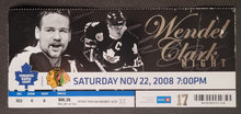 Load image into Gallery viewer, 2008 Wendel Clark Night Ticket Maple Leafs Picture
