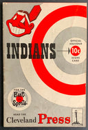 1952 Cleveland Indians Vs New York Yankees Baseball Program Scorecard Vintage