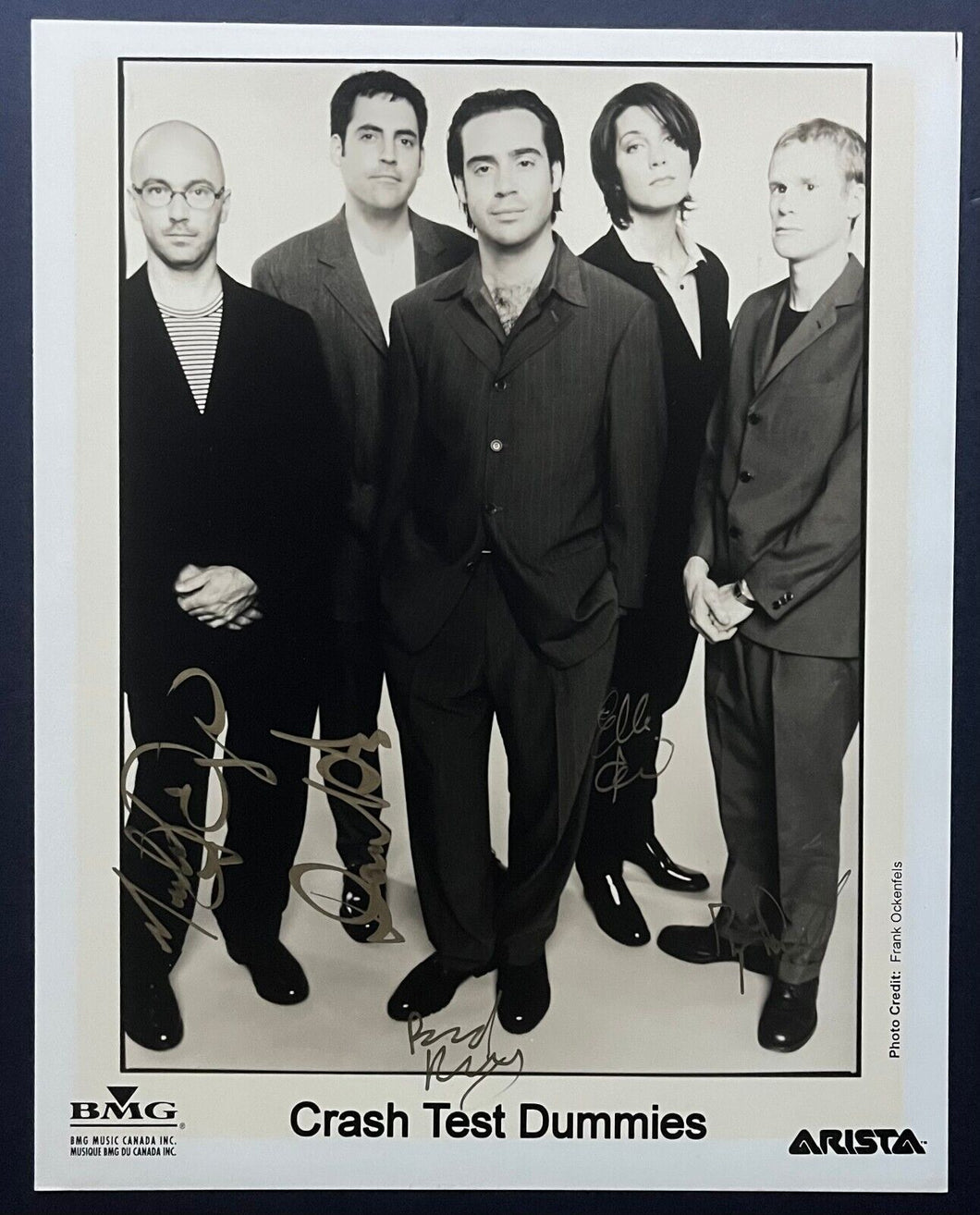 Crash Test Dummies Band Autographed Photo Signed Backstage Pass Copps Coliseum