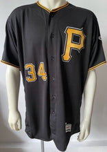 Load image into Gallery viewer, 2017 Drew Hutchison Game Used Spring Training Pittsburgh Pirates Jersey MLB Holo
