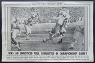 1960 NFL Championship Insert Photo - Illustrated Current News Packers vs Eagles