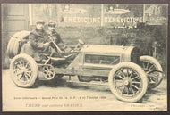 1908 French Grand Prix Vintage Postcard Rare Original Unposted Dieppe France