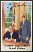 Load image into Gallery viewer, President George H W Bush Signed 1989 Perez Steele Hall Of Fame Post Card JSA
