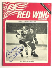 Load image into Gallery viewer, 1966 Detroit Olympia Hockey Program Game 6 Stanley Cup Hull Autographed Cover
