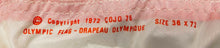 Load image into Gallery viewer, Vintage Large Olympic Flag Original Hung During Indoor Event Montreal Olympics
