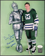 Doug Jarvis Signed Hartford Whalers Hockey Photo Autographed Ironman Insc. JSA