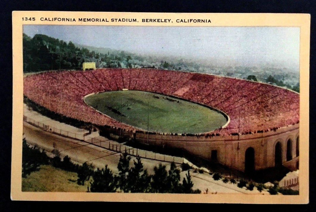 1900's California Memorial Stadium Berkeley California Vintage Football Postcard