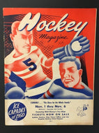1949 Buffalo Auditorium Exhibition Game Program Montreal Canadiens vs Bisons