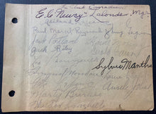 Load image into Gallery viewer, 1933-34 Montreal Canadiens Team Signed Sheet x16 Autographed Howie Morenz JSA
