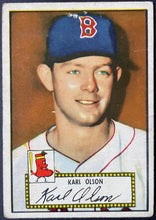 Load image into Gallery viewer, 1952 Topps Baseball Karl Olson #72 Boston Red Sox MLB Card Vintage
