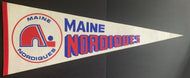 Vintage Maine Nordiques NAHL Full Sized Pennant Original 30