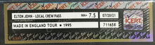 Load image into Gallery viewer, 1995 Vtg Elton John Made In England Concert Tour Local Crew Backstage Pass iCert
