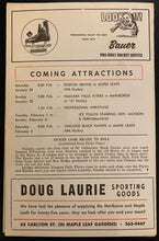 Load image into Gallery viewer, 1966 Vintage OHA Hockey Program Toronto Marlboros Signed Autographed Gus Bodnar
