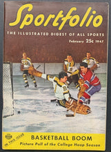 Load image into Gallery viewer, 1947 Sportfolio Illustrated Digest Rocket Richard Hockey NHL HOF Vintage Booklet

