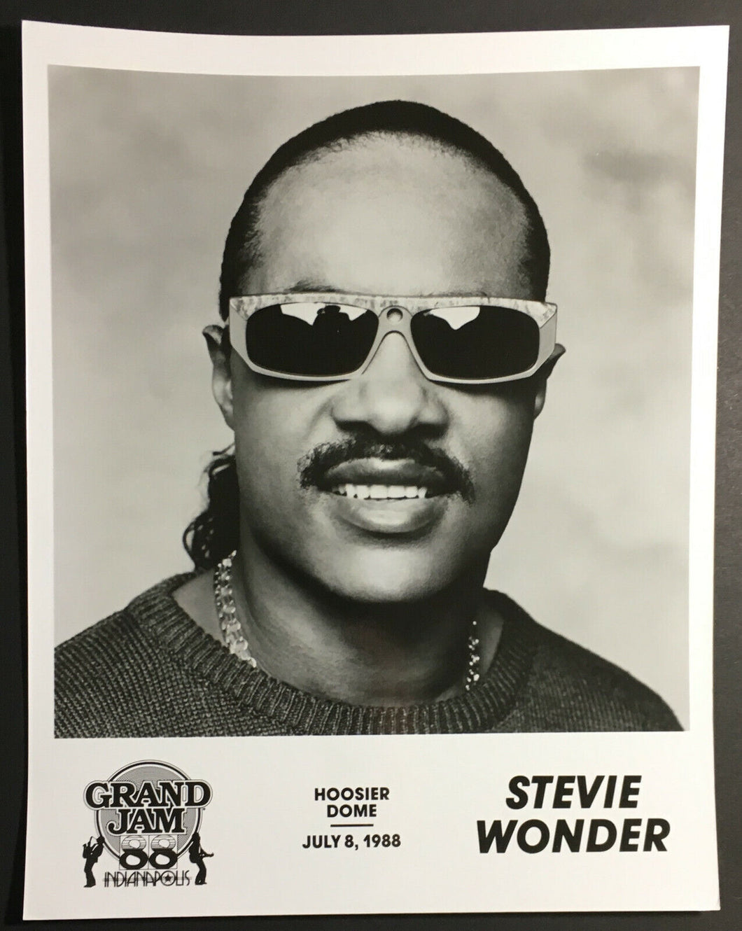 1988 Stevie Wonder Studio Photo Hoosier Dome Concert Indianapolis Grand Slam
