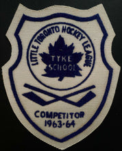 Load image into Gallery viewer, 1963-64 Little Toronto Tyke Hockey League Players Patch Vintage Old Crest
