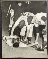 1954 Original Type 1 Photograph Cuban Baseball Scene Vintage Catcher Photo