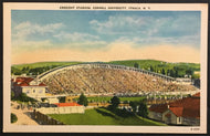 1940's Crescent Stadium Football Postcard Cornell University Ithaca New York
