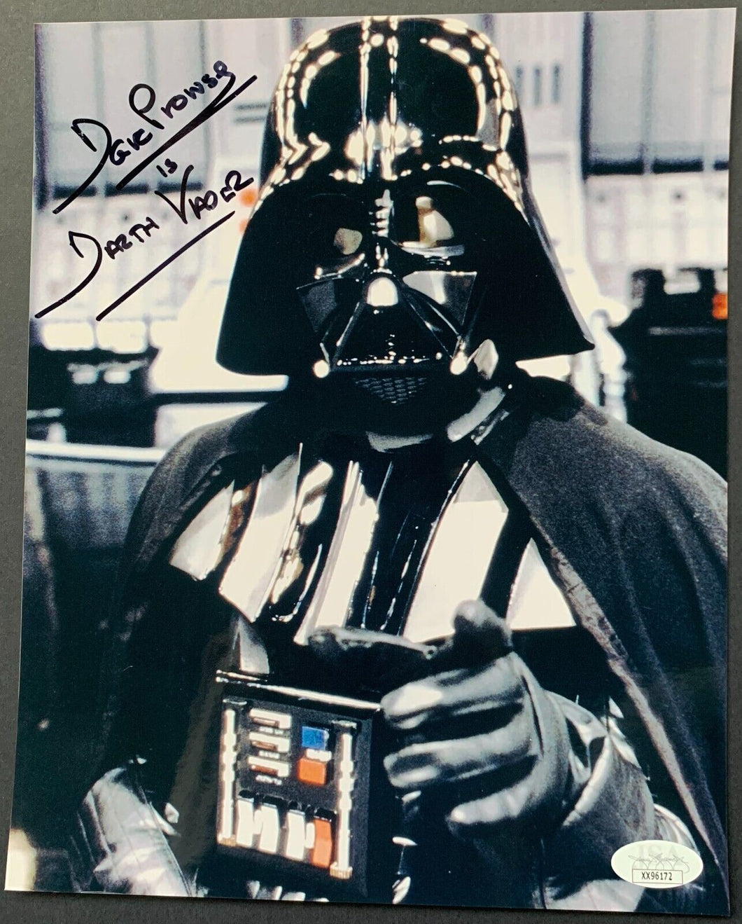 David Prowse as Darth Vader Autographed Color Photo JSA LOA Star Wars Movies VTG