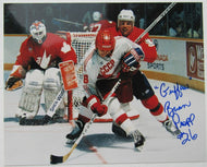 1987 Brian Propp Personally Autographed Photo - Canada Cup Finals / Grant Fuhr