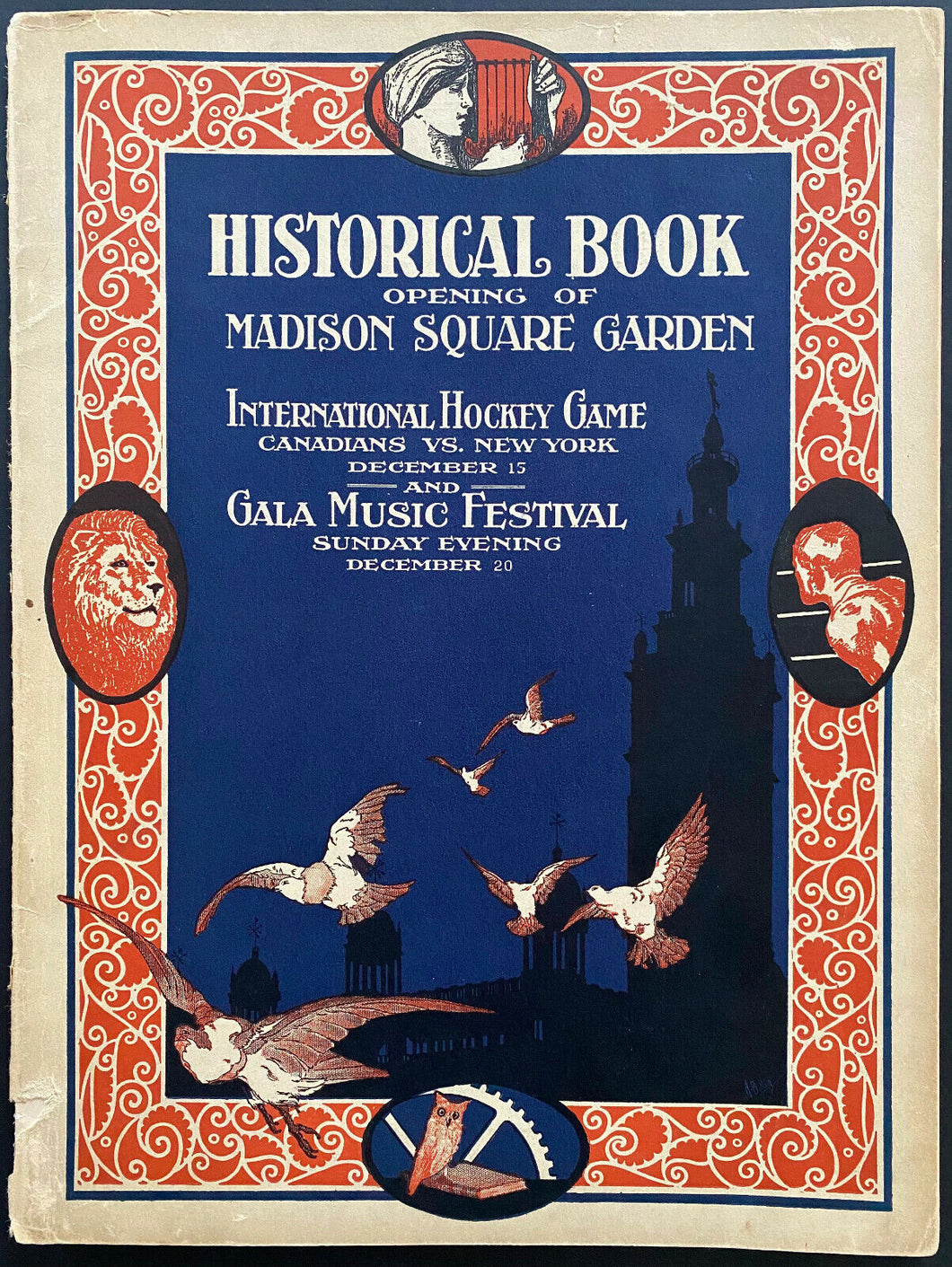 1925 Very Rare Madison Square Garden Grand Opening Gala Music Festival Program