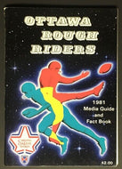 1981 Ottawa Rough Riders CFL Football Media Guide Fact Book Vintage