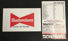 Load image into Gallery viewer, 1989 MLB All Star Game Baseball Schedule x2 California Angels Ticketron + KMPC
