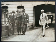 Load image into Gallery viewer, 1923 NEA Press Photo Henry Ford + Edsel Ford  Leaving White House President Meet

