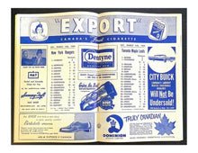 Load image into Gallery viewer, 1959 NHL Hockey Program Toronto Maple Leafs v New York Rangers Ron Stewart Cover
