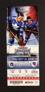 2010 Toronto Maple Leafs Vs New York Rangers NHL Hockey Ticket Rivalry Night