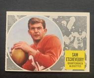 1960 Topps #42 CFL Football Sam Etcheverry Signed Card Autographed Alouettes HOF