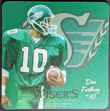 Load image into Gallery viewer, 6 Saskatchewan Roughriders Wisers Premium Drink Coasters Bill Baker CFL Football
