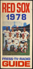 Load image into Gallery viewer, 1978 Boston Red Sox Television Radio Media Guide Yastrzemski Rice Fisk Lynn
