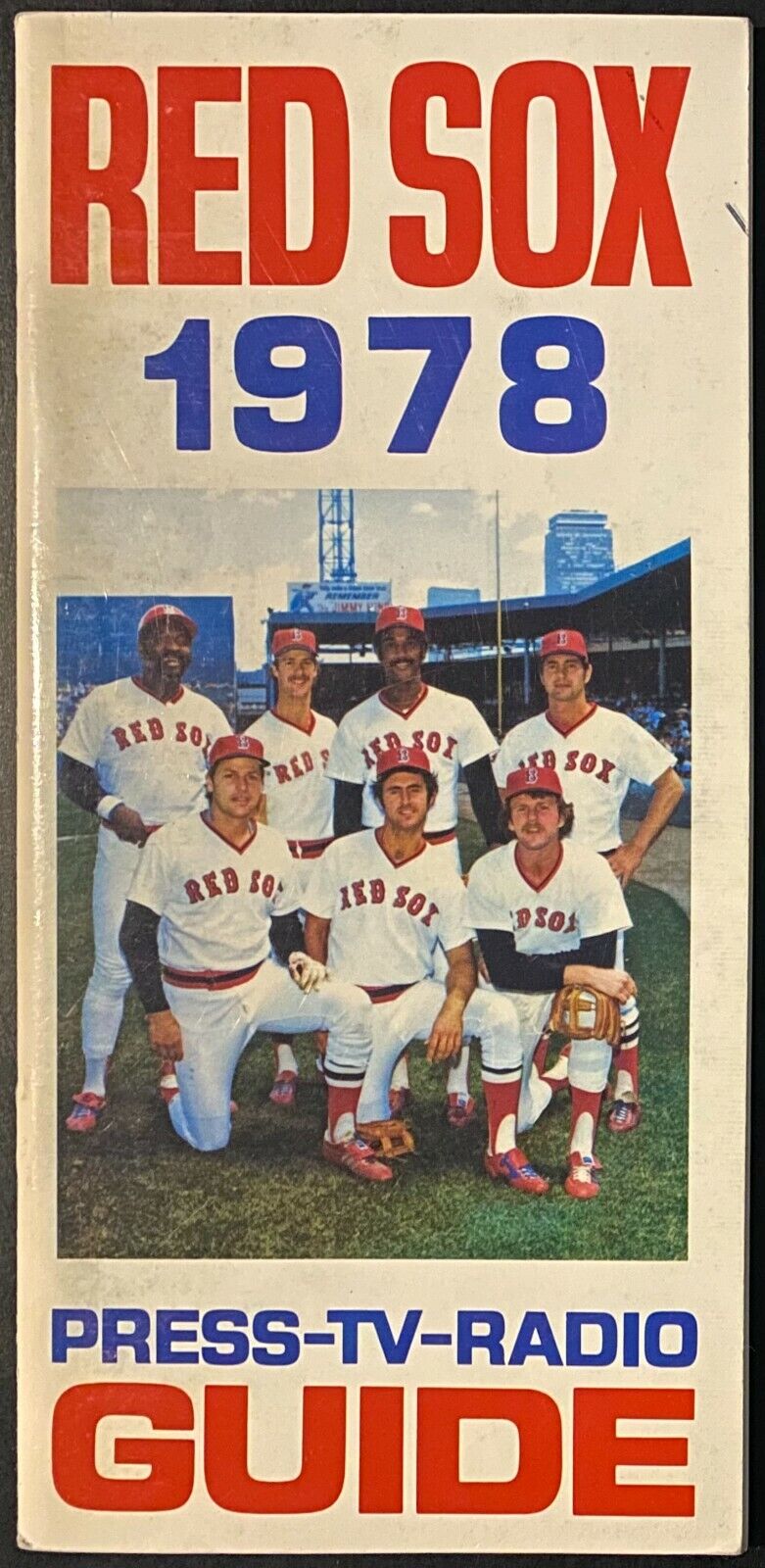 1978 Boston Red Sox Television Radio Media Guide Yastrzemski Rice Fisk Lynn