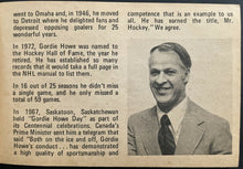 Load image into Gallery viewer, c1973 Scotiabank Hockey College Booklet Ambassadors NHL HOFers Howe + Beliveau
