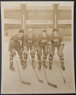1938 Type 1 Sepia Photo New York Rovers Players Murdo Mackay Hockey EHL Rangers