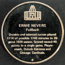 Load image into Gallery viewer, 1972 Ernie Nevers Pro Football Hall Of Fame Medal Franklin Mint 1 Troy Oz NFL
