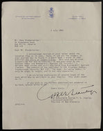 1985 George F.G. Stanley Signed Letter New Brunswick Letterhead Canadian