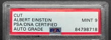Load image into Gallery viewer, Albert Einstein Signed Cut Autographed Slabbed Graded PSA MINT 9 Rare Autograph
