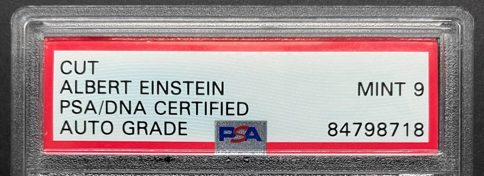 Ace9 思い出させる マーク無し PSA Albert Einstein Signed Cut Autographed Slabbed Graded PSA MINT 9