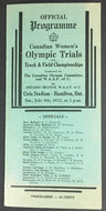 1932 Canadian Women's Summer Olympics Trials Track & Field Program Hamilton