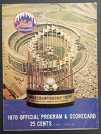 1970 Baseball Program + Scorecard New York Mets vs Houston Astros MLB Baseball