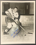 Bill Gadsby Autographed New York Rangers NHL Hockey Photo Signed