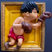 Load image into Gallery viewer, Vintage Porcelain Boxers Wall Mounts Hangers x2 Rare Boxing Display Art Unique
