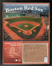 Load image into Gallery viewer, 2011 Authentic Fenway Park Dirt Plaque MLB Baseball Boston Red Sox Steiner COA
