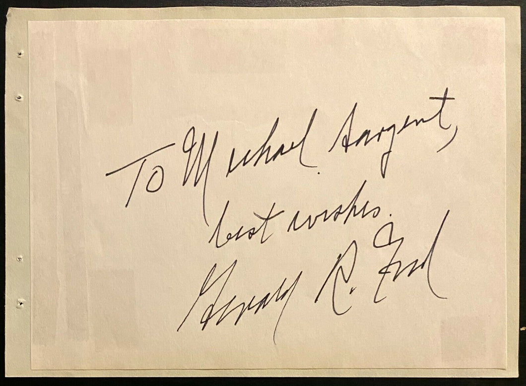 US President Gerald Ford Signed Autograph Album Page Autographed Politics LOA
