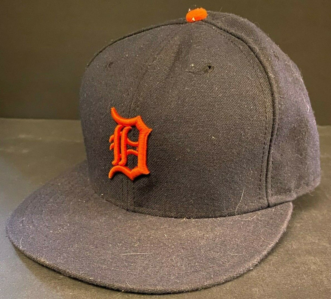 Detroit Tigers Team Issue On-Field MLB Baseball Cap Hat New Era 59Fifty Sz 7-5/8
