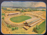 1954 British Empire Games Macfarlane Biscuit Tin Miracle Mile Vancouver Vintage