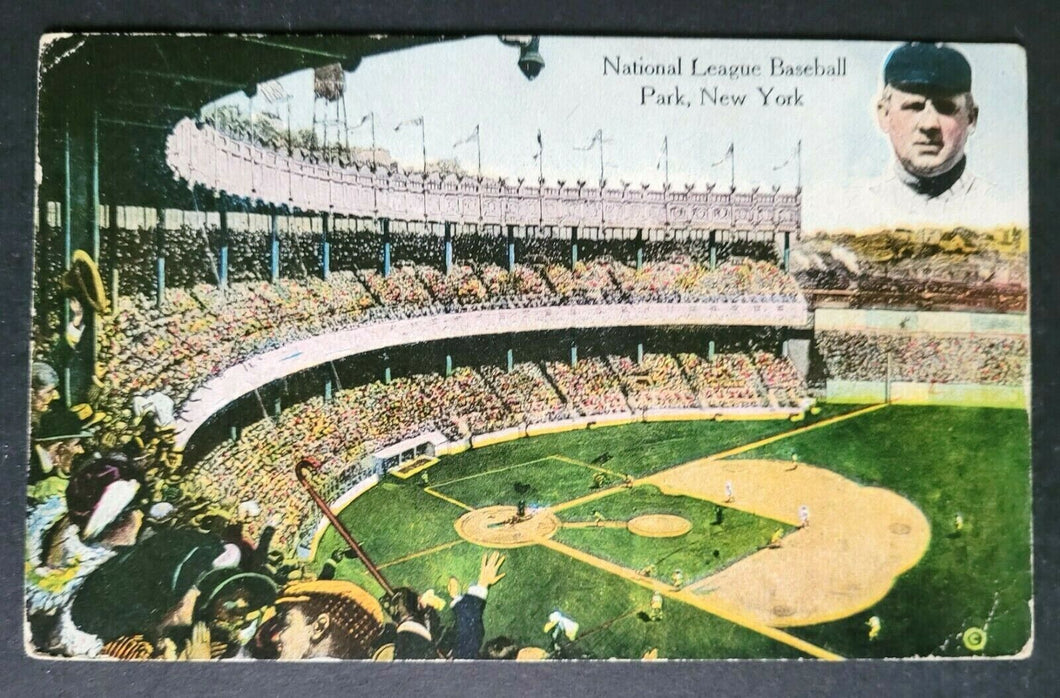c1912 New York Giants Polo Grounds Postcard Posted Baseball John McGraw Vtg